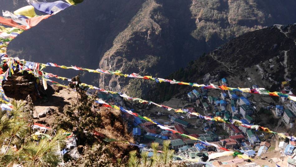 Views from above Namche Bazaar | Charles Duncombe
