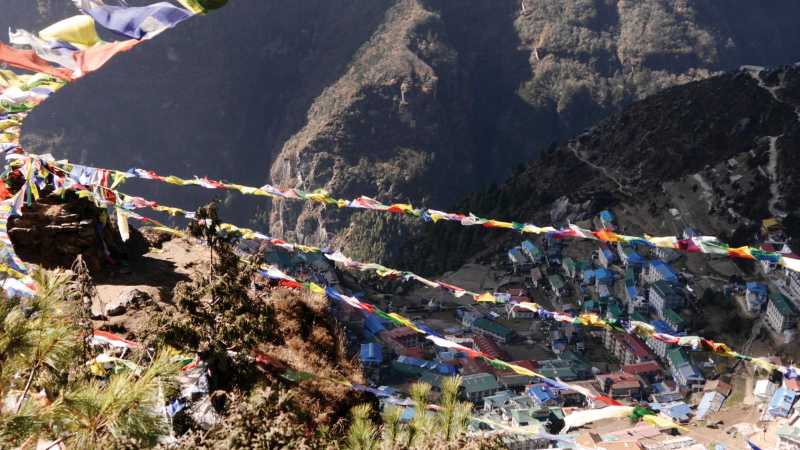 Views from above Namche Bazaar | Charles Duncombe