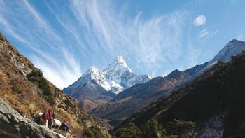 Heading towards Ama Dablam in the Everest region