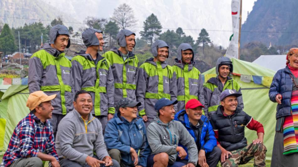 Our crew and the caretaker of our Ghat Eco-Comfort Camp | Andrew Bain
