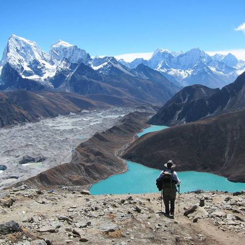 Breathtaking view from Gokyo Ri on our way to Everest Basecamp.