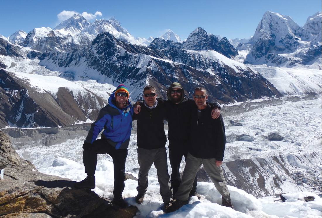 Happy trekkers atop of Gokyo Ri, Nepal |  <i>Scott Cardwell</i>