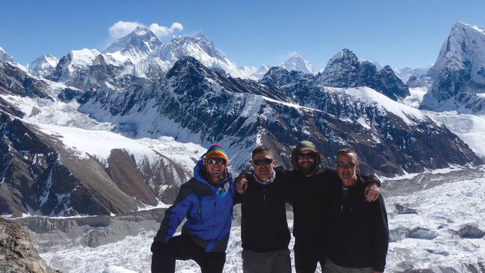 Happy trekkers atop of Gokyo Ri, Nepal | Scott Cardwell