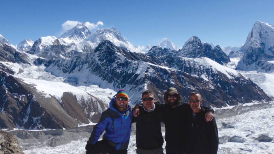 Happy trekkers atop of Gokyo Ri, Nepal | Scott Cardwell