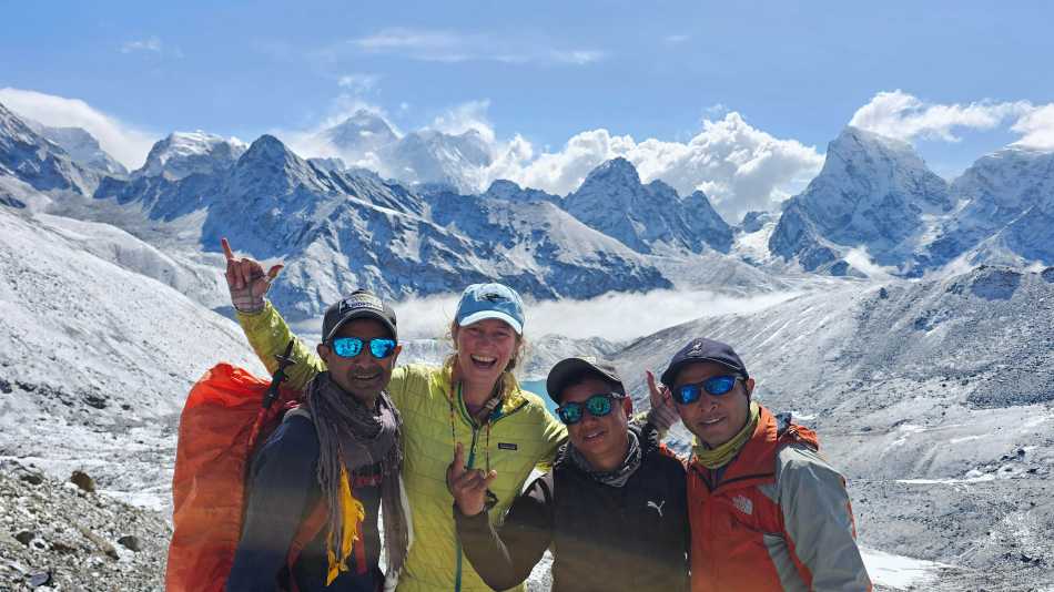 Reaching the top of the Renjo La pass | Shelby Pinkerton