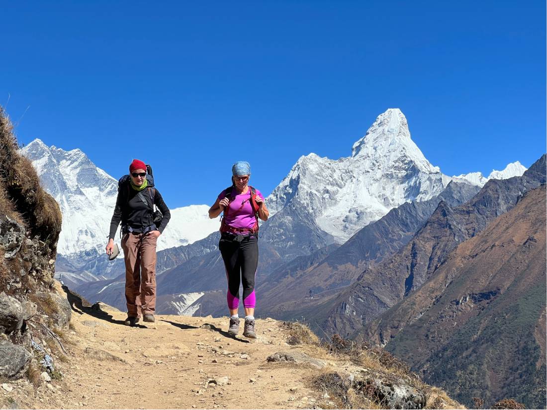 Our CEO (right) in Nepal's Everest region |  <i>Sue Badyari</i>