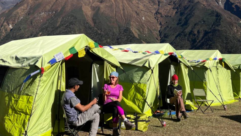 Comfortable campsites in the Everest region | Sue Badyari