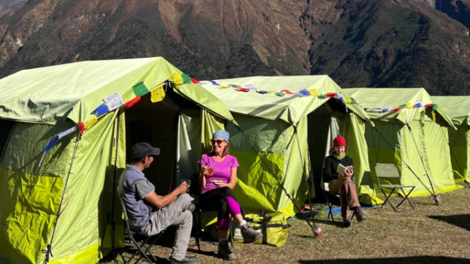 Comfortable campsites in the Everest region | Sue Badyari
