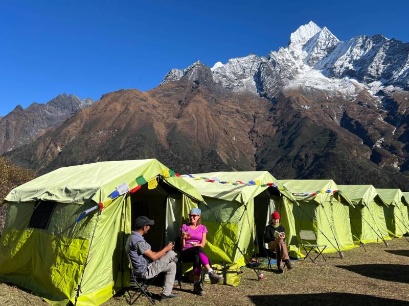 Comfortable campsites in the Everest region | Sue Badyari