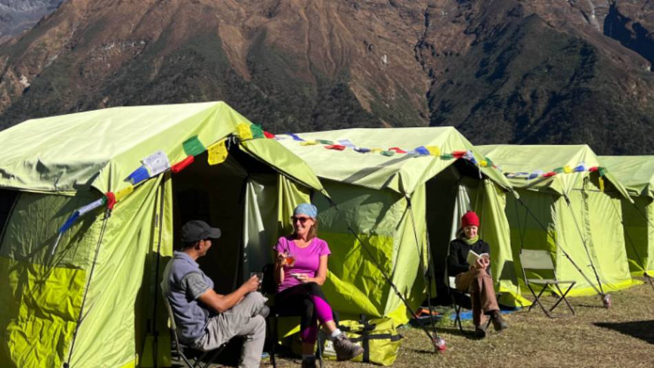 Comfortable campsites in the Everest region | Sue Badyari
