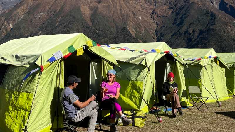Comfortable campsites in the Everest region | Sue Badyari