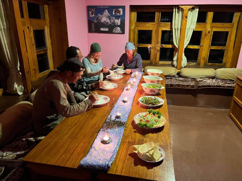 Delicious meals prepared on our Nepal treks | Sue Badyari