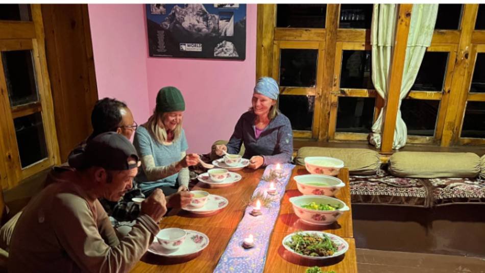 Delicious meals prepared on our Nepal treks | Sue Badyari