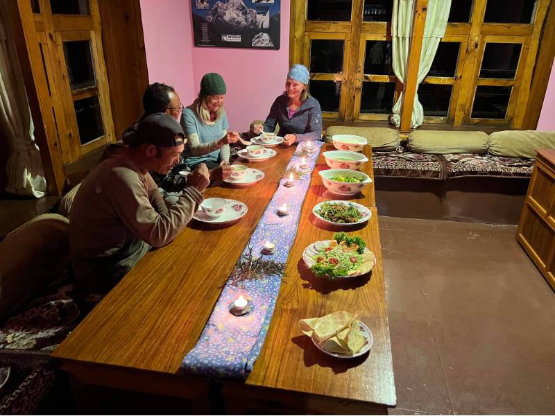 Delicious meals prepared on our Nepal treks | Sue Badyari