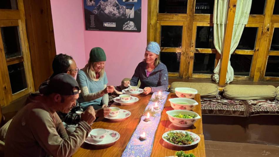 Delicious meals prepared on our Nepal treks | Sue Badyari
