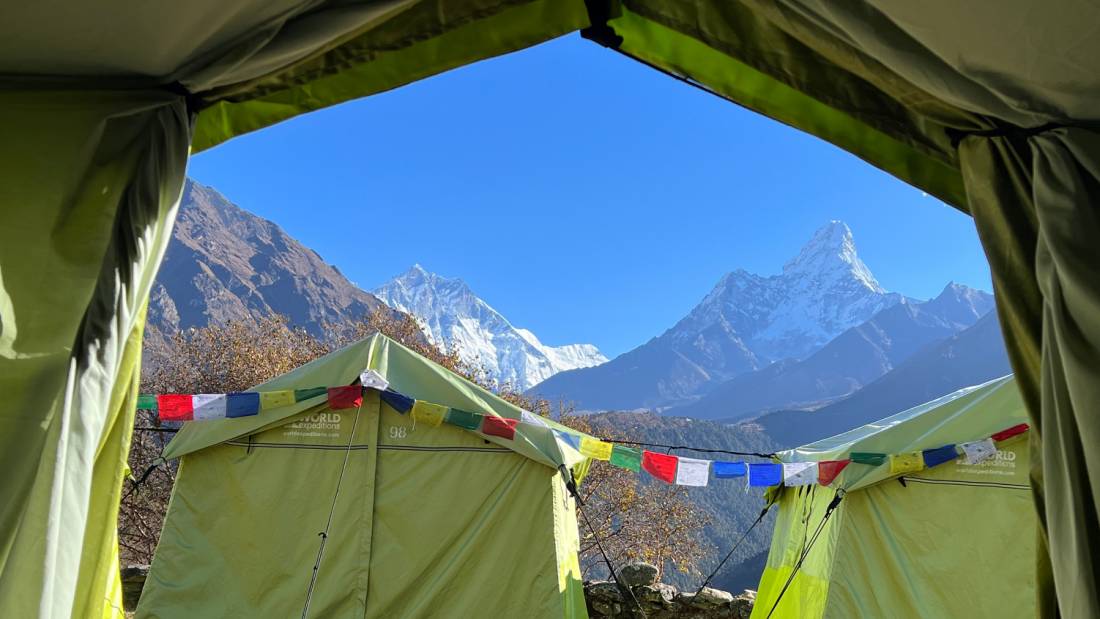 Comfortable campsites in the Everest region |  <i>Sue Badyari</i>