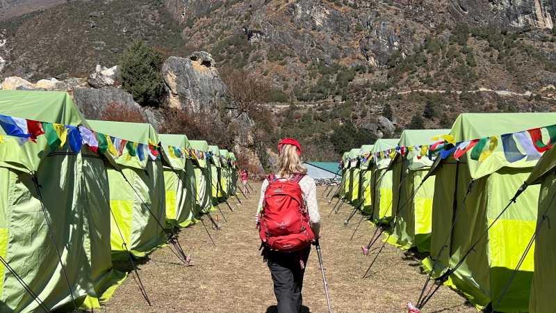 Comfortable campsites in the Everest region | Sue Badyari