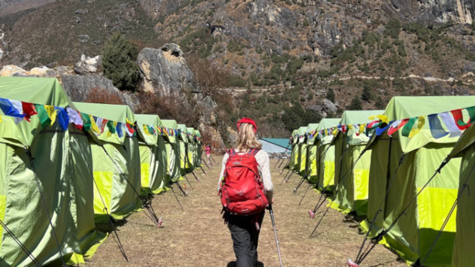 Comfortable campsites in the Everest region | Sue Badyari