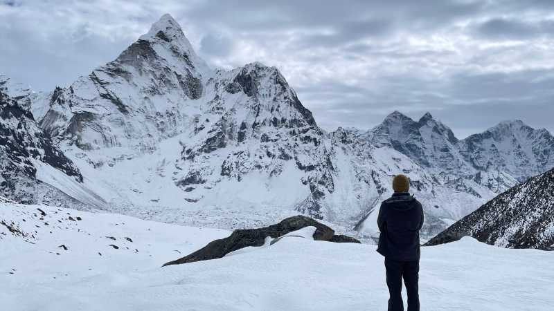 View of Ama Dablam from behind at our camp | Brad Atwal