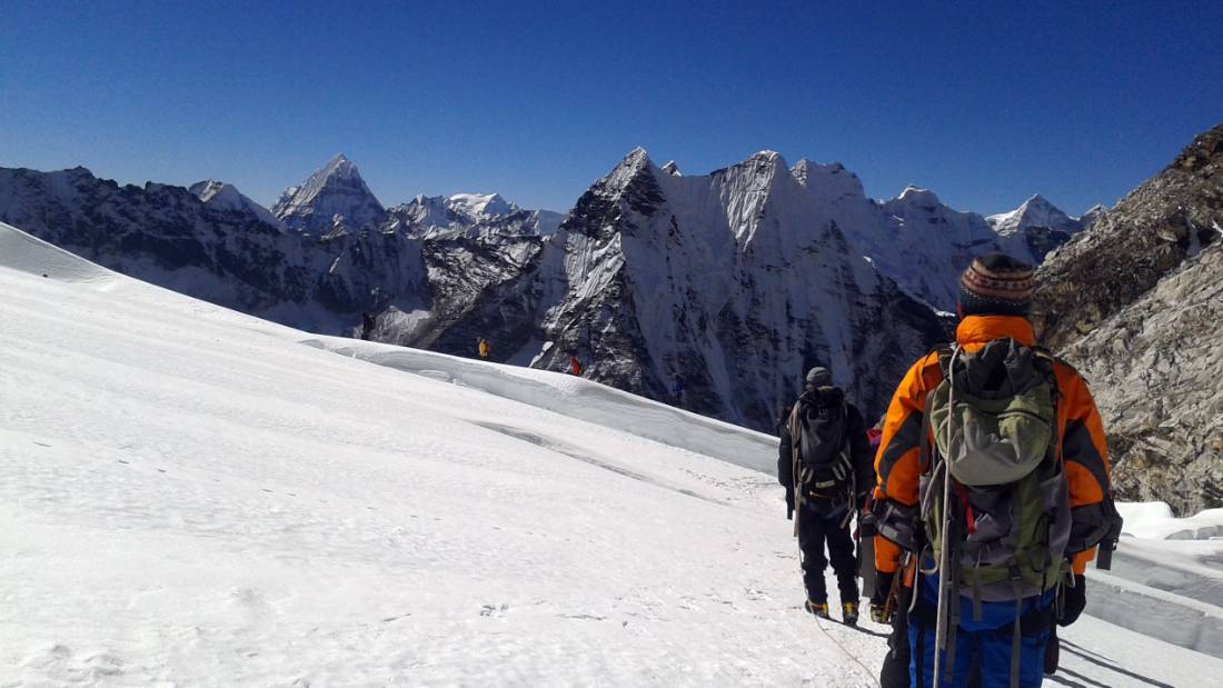 Climbers descending from Island Peak |  <i>Bir Singh Gurung</i>