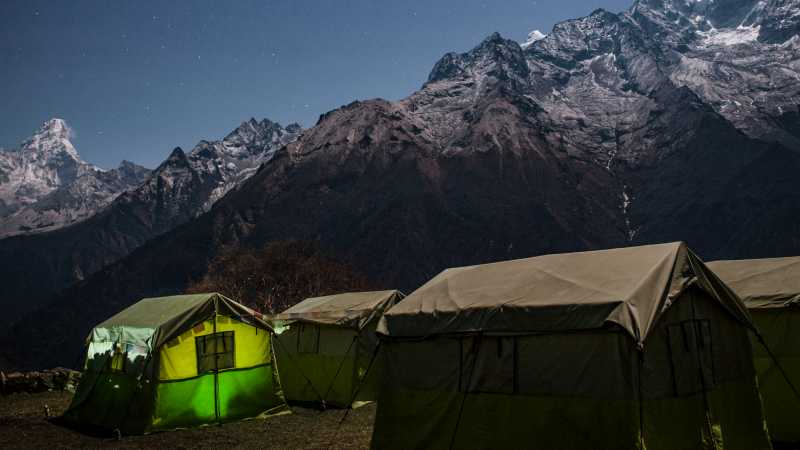 Kyangjuma Eco-Comfort Camp at dusk | Tim Charody