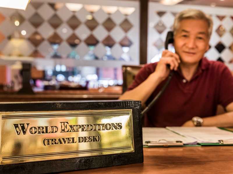 Courtesy desk in the Radisson Hotel, Kathmandu | Lachlan Gardiner
