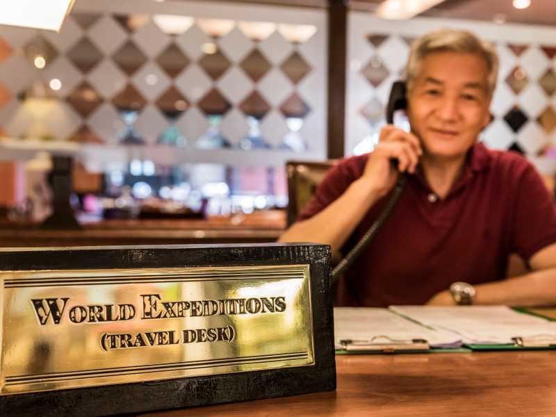 Courtesy desk in the Radisson Hotel, Kathmandu | Lachlan Gardiner