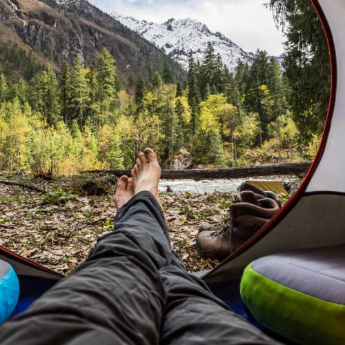 Enjoying the view after a day on the trail in western Nepal