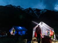 Relaxing in the mess tent while on a remote trek in Nepal |  <i>Lachlan Gardiner</i>