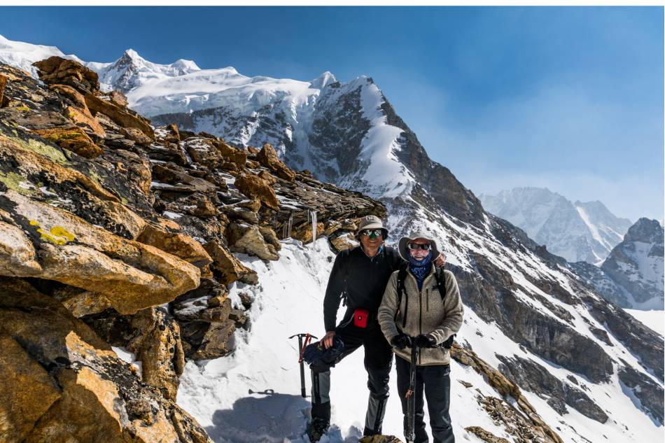 Trekkers climbing beautiful mountains in Nepal |  <i>Lachlan Gardiner</i>