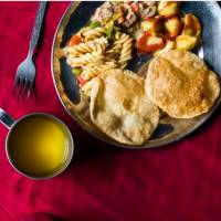 Enjoy freshly prepared meals, three times a day, when on trek in Nepal | <i>Lachlan Gardiner</i>