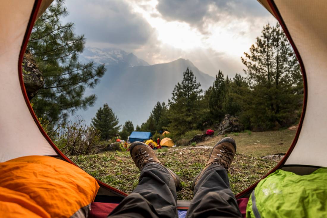 Our camping based treks offer clean, quiet, picturesque campsites |  <i>Lachlan Gardiner</i>