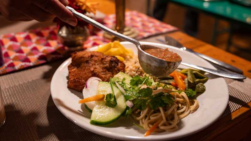 Eat well at our Eco-Comfort Camps in Nepal | Lachlan Gardiner