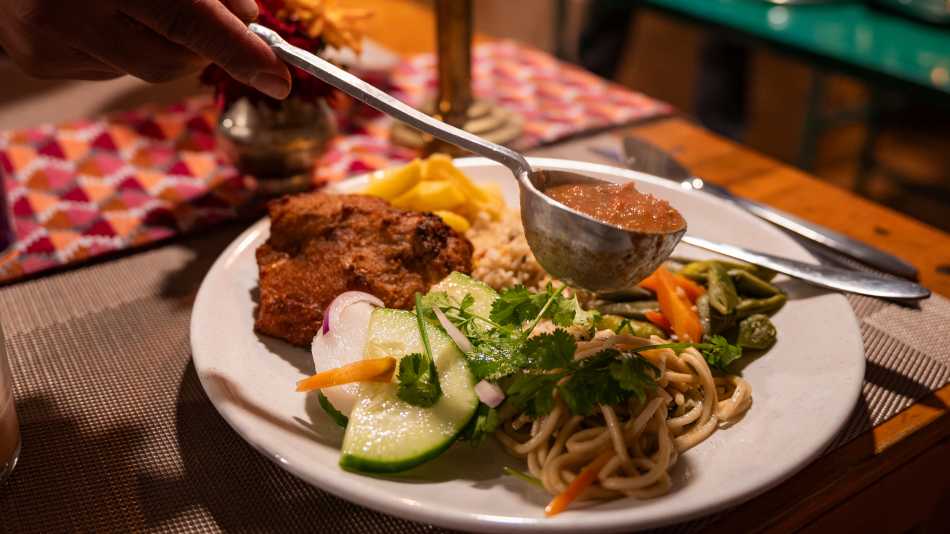 Eat well at our Eco-Comfort Camps in Nepal | Lachlan Gardiner