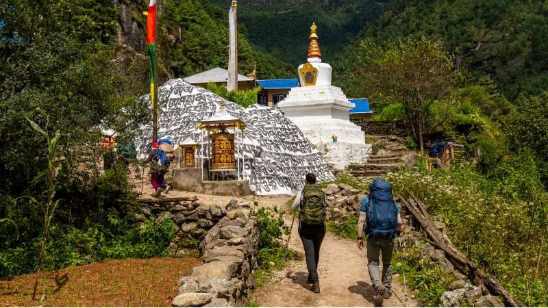 On the trail to Monjo in the Everest region | Lachlan Gardiner