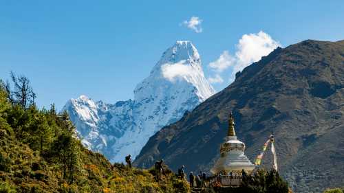 Trekking from Namche Bazaar to Thyangboche in the Everest region | Lachlan Gardiner