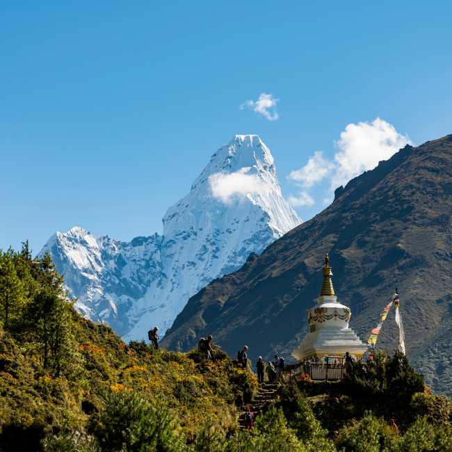 Trekking from Namche Bazaar to Thyangboche in the Everest region | Lachlan Gardiner