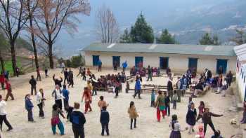 Lura School students in the playground before the earthquake struck | Soren Kruse Ledet