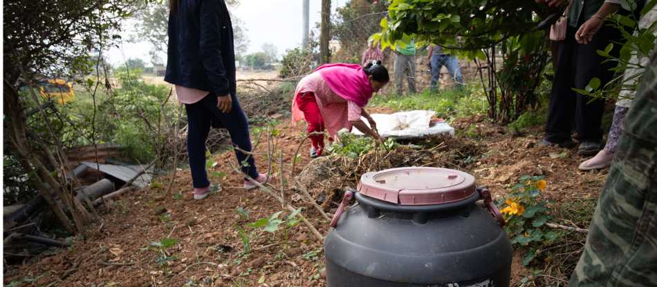Each farmer in the program receives a vermicomposting and bio-pesticide setup kit to get them started | Caroline Mongrain