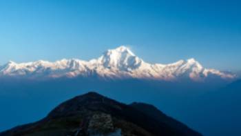 Dhaulagiri, the world's seventh highest mountain as seen from Kopra Ridge