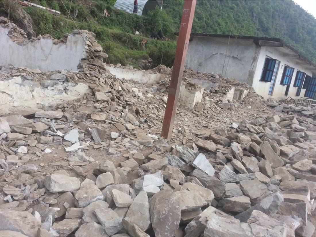 Shree Setibhume School Community Project Damaged Building |  <i>highland</i>
