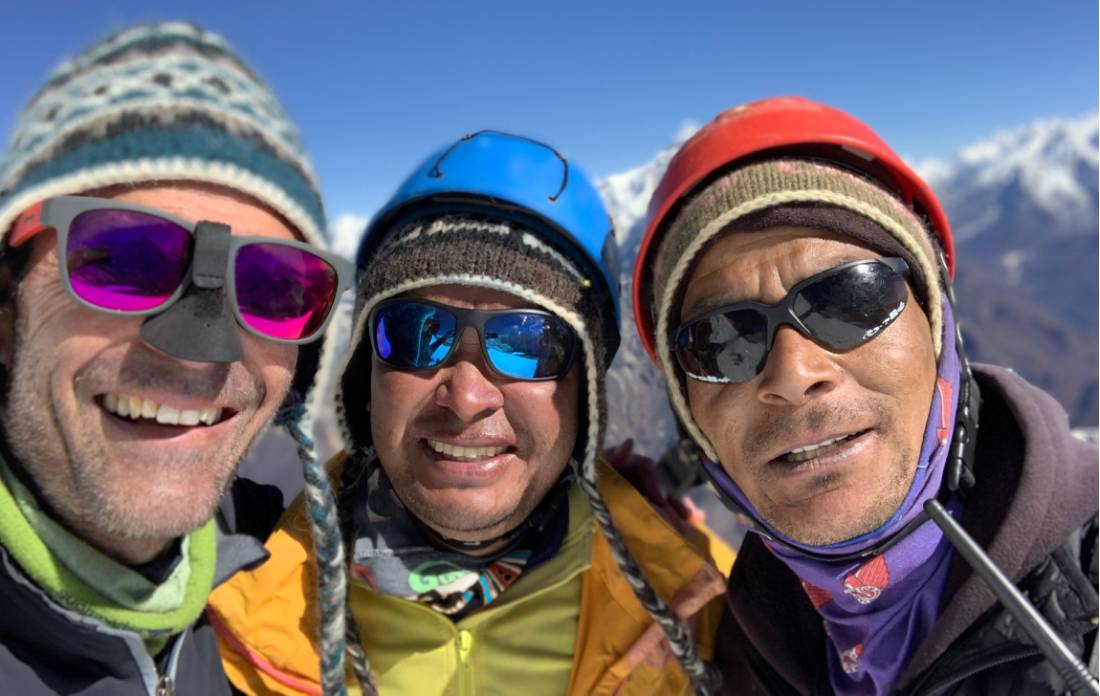Soren Kruse Ledet, Lakpa Nuru Sherpa and Nawang Dorje Sherpa, Teng Kangpoche 2022 |  <i>Soren Kruse Ledet</i>