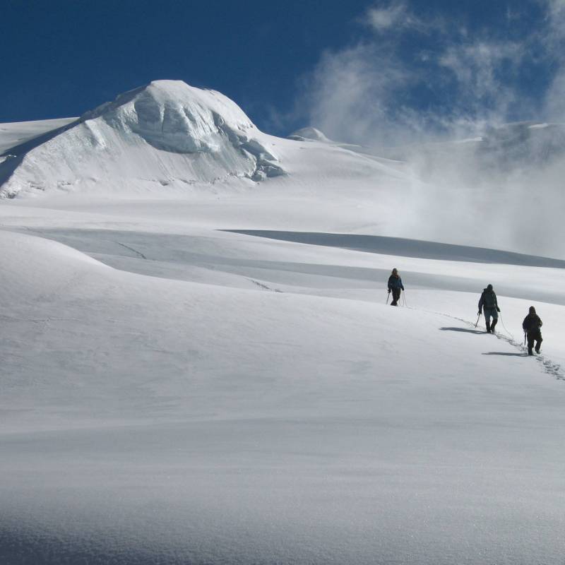 Descending Mera Peak in twilight | Warren Townsden