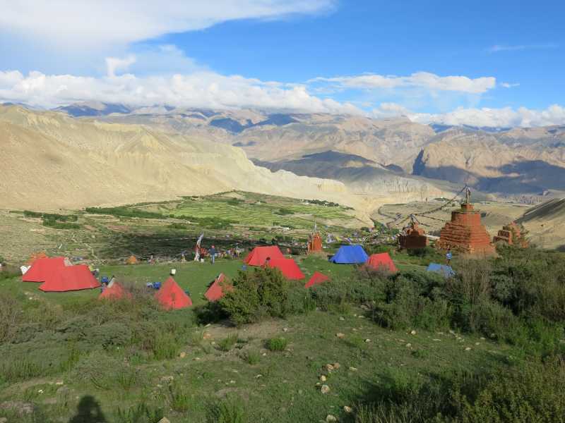 Campsite above Lo Gekar, home to reputablythe oldest monastery in Upper Mustang. | Margie Thomas