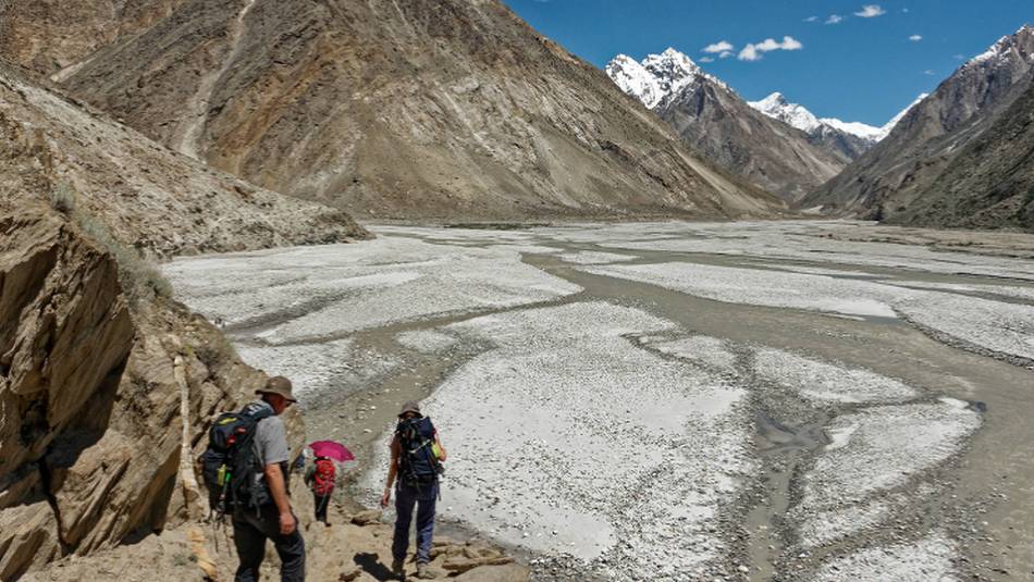 Descending to the Biafo Glacier on the way to Jhola in the Karakoram | Michael Grimwade