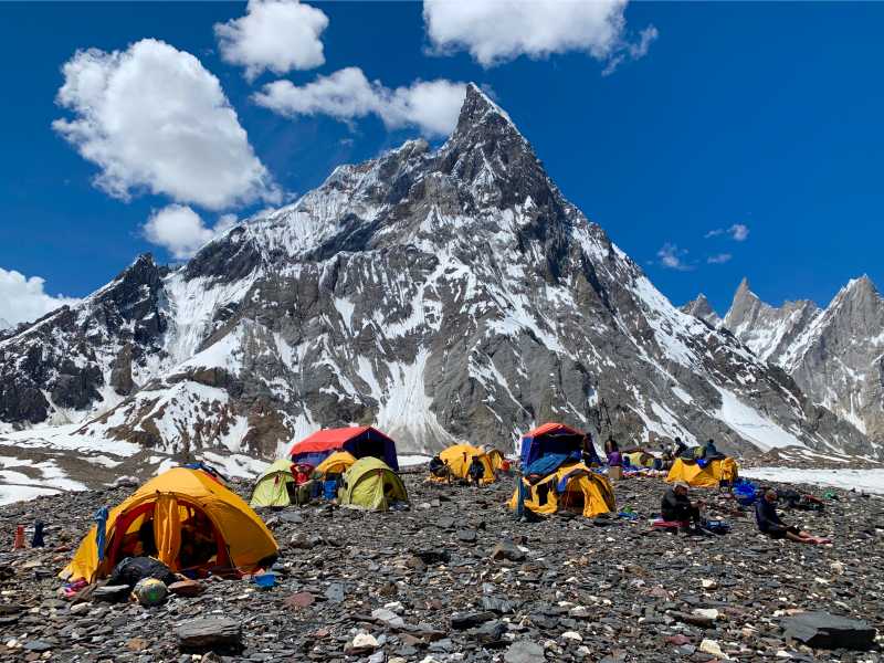 Concordia camp in front of Mitre Peak | Soren Kruse Ledet