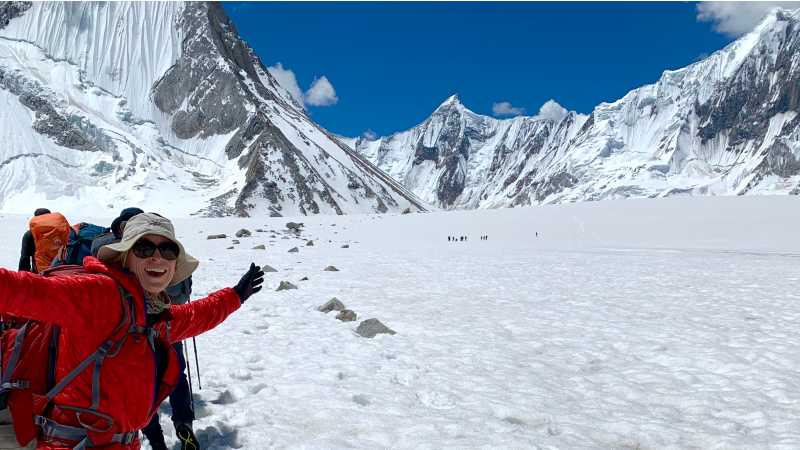 Excited to be on the Vigne Glacier | Soren Kruse Ledet