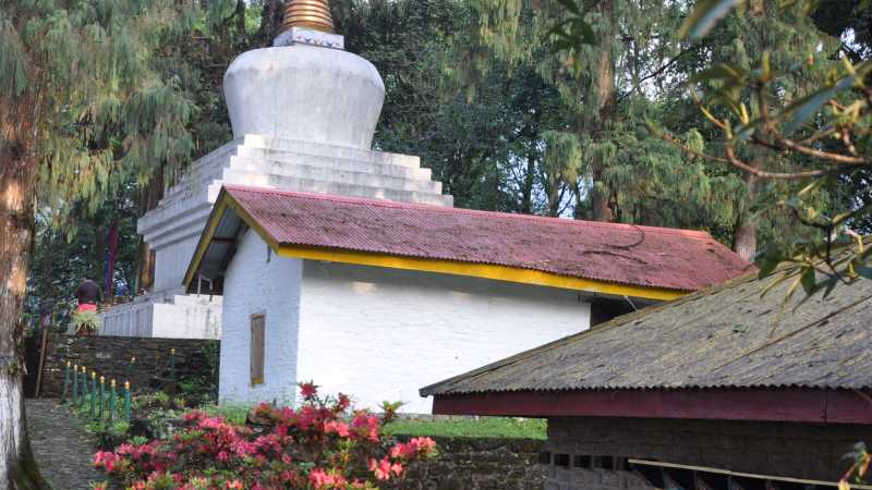 Stupa at Yuksam the first capital of Sikkim - Sikkim Rhododendron Trek, India