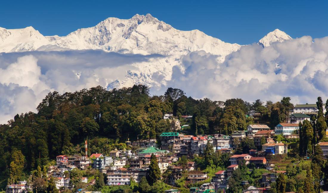 Darjeeling, with Kanchenjunga in the background