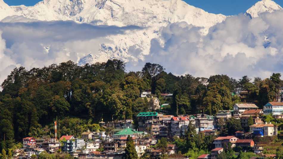 Darjeeling, with Kanchenjunga in the background